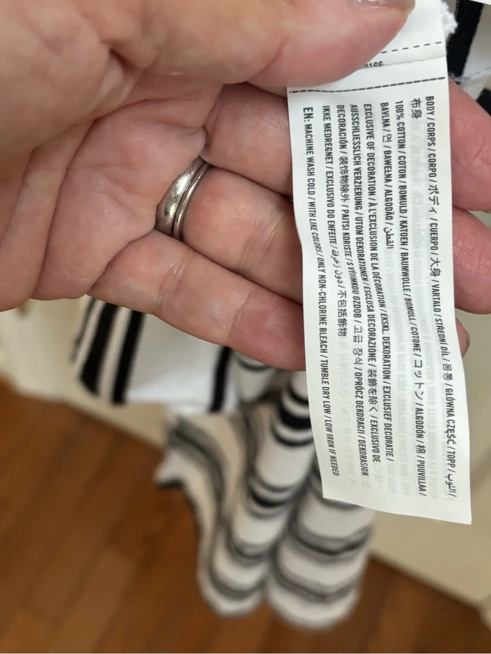 Abercrombie & Fitch Black & White Striped T-shirt Maxi Dress, Size Mtall, NWOT